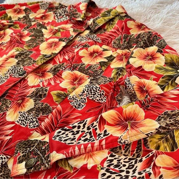 Easy Spirit Tropical Floral Print Stretch Jacket Women’s Medium - Picture 16 of 16